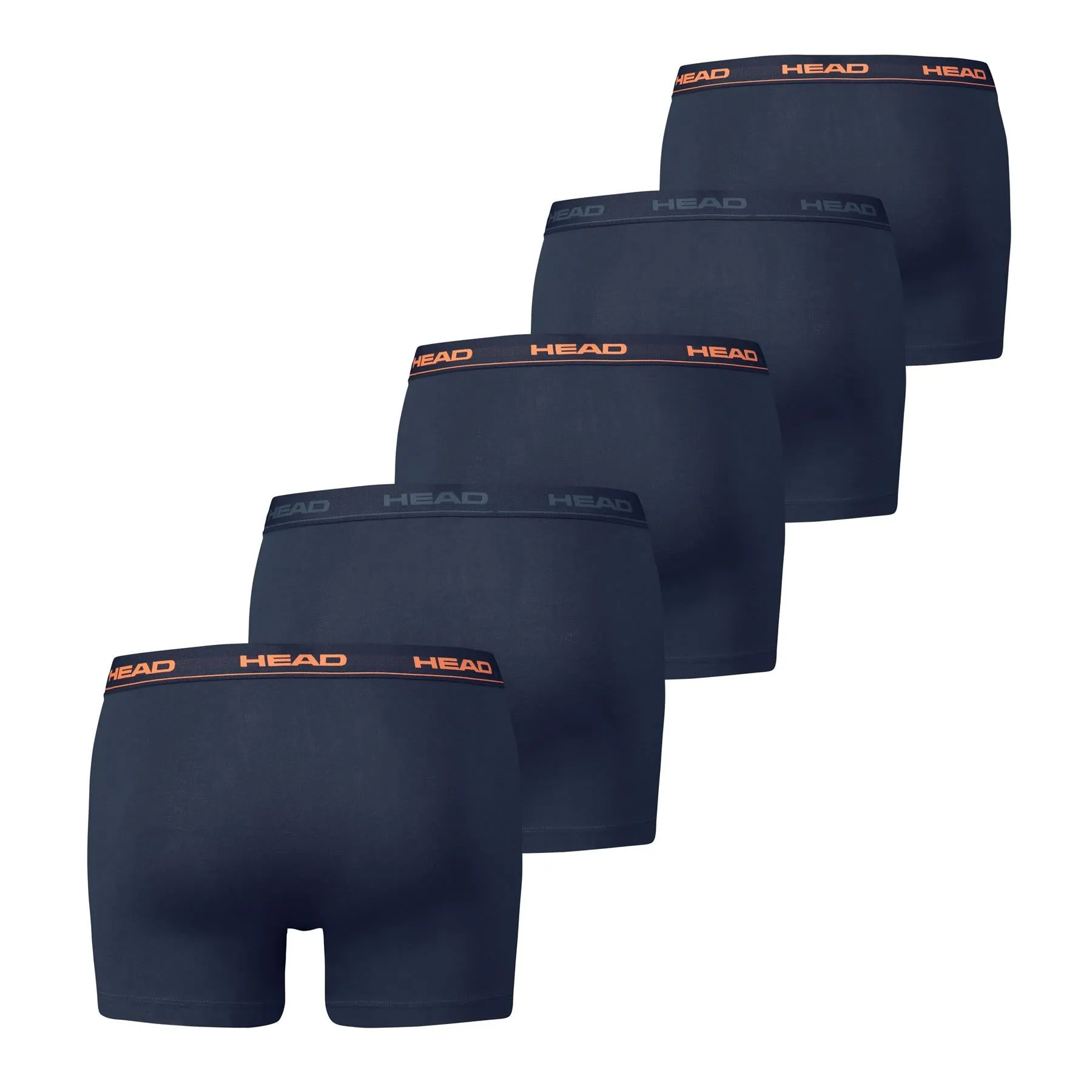 Head Men's Cotton Jersey 5 Pack Ribbed Boxer Shorts, S-XL