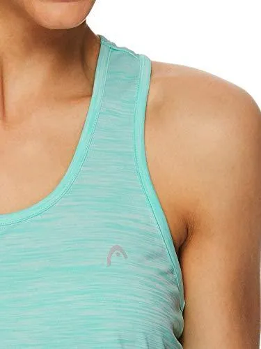 HEAD Women's Racerback Tank Top - Sleeveless Performance Activewear Shirt w/Open Back Options - Cockatoo Heather, Small