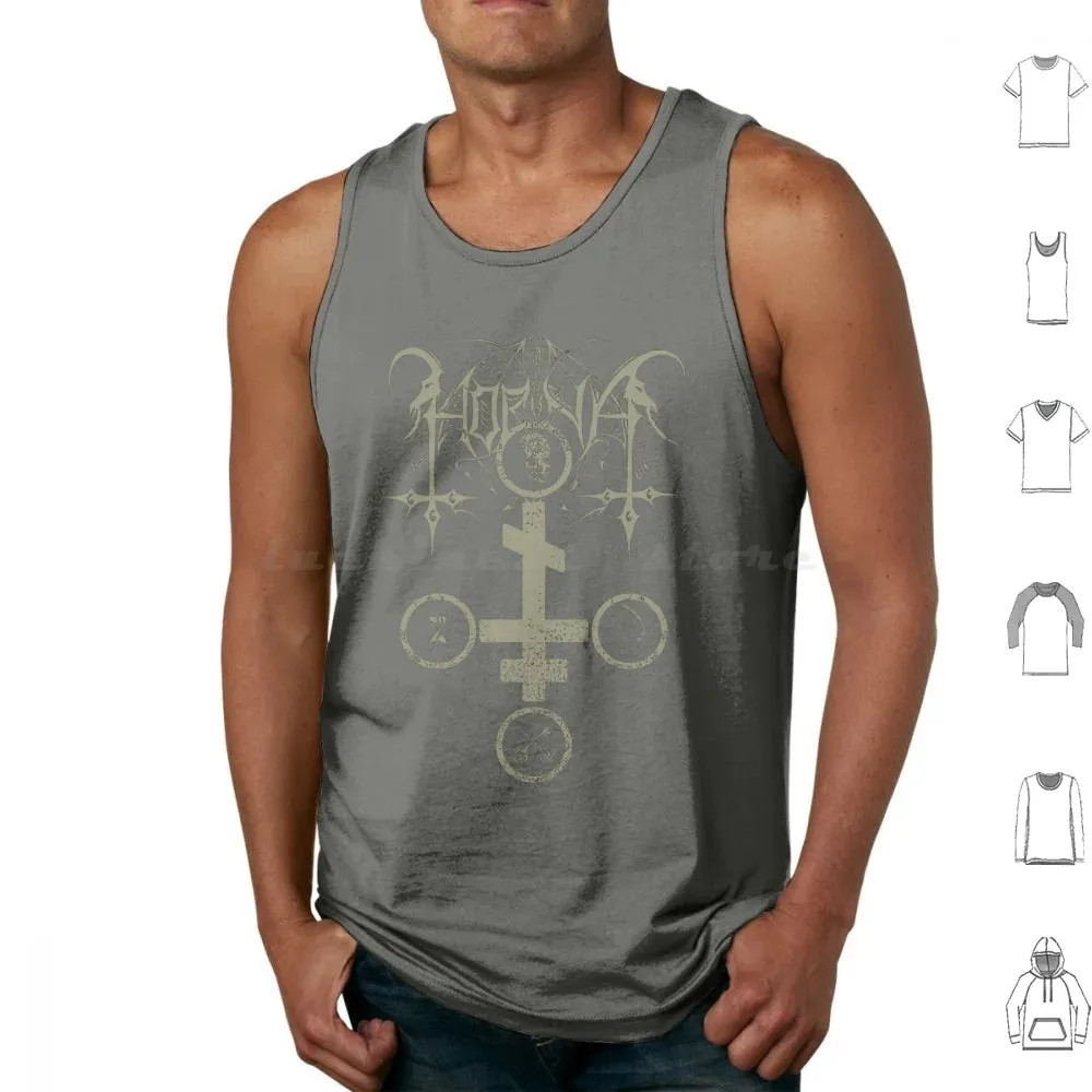 Horna Tank Top: The Ultimate Black Metal Summer Essential for Men – Cotton Comfort Meets Brutal Style