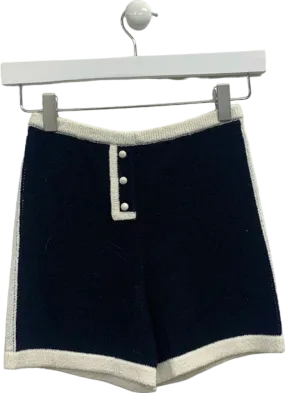 House of Sunny Black/White Knitted Shorts UK 6