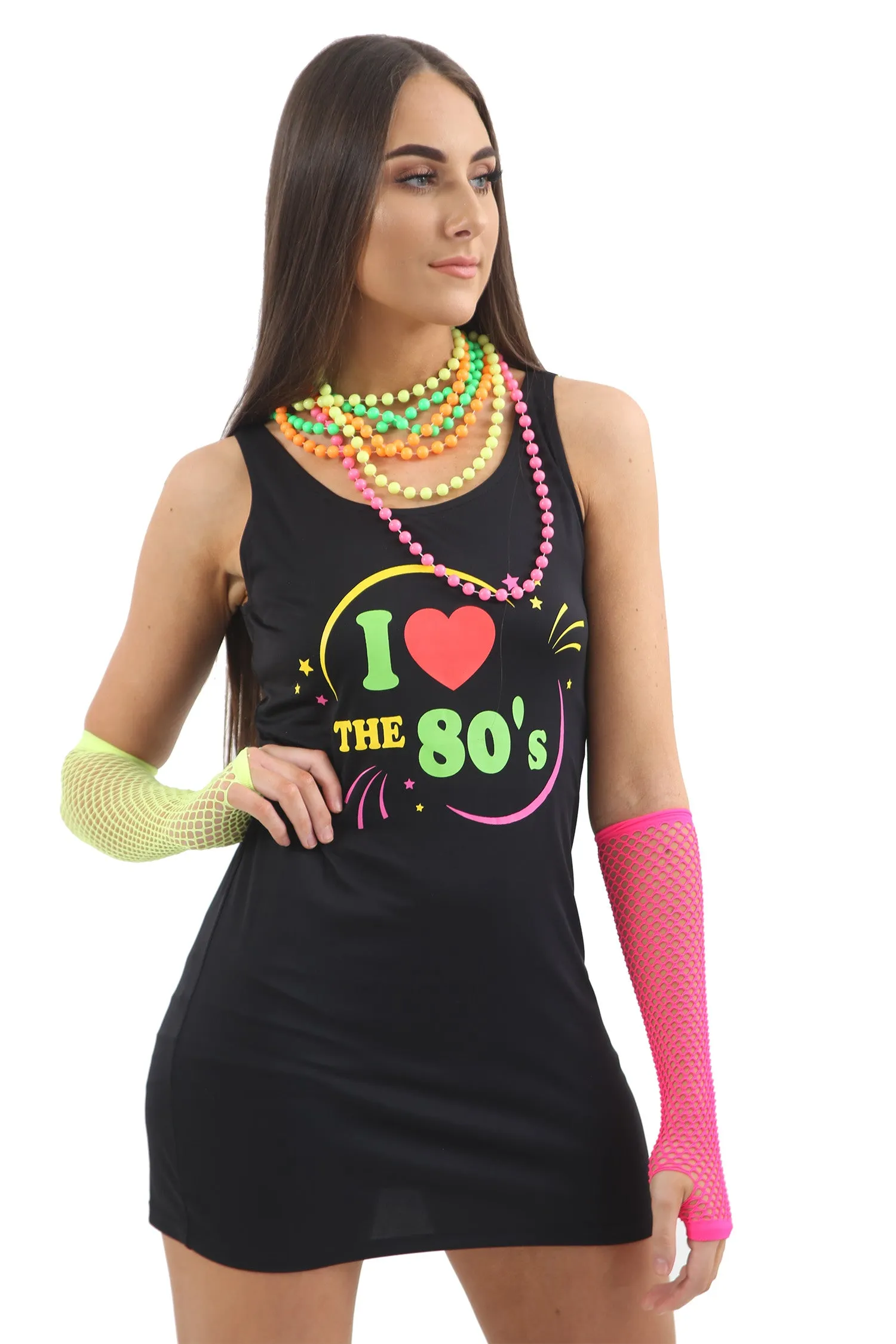 I Love The 80s Black Dress