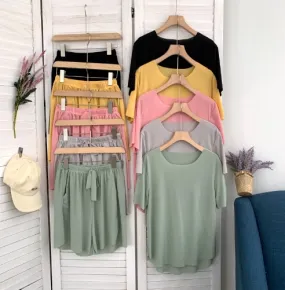 Ice Silk Pajamas Pendek