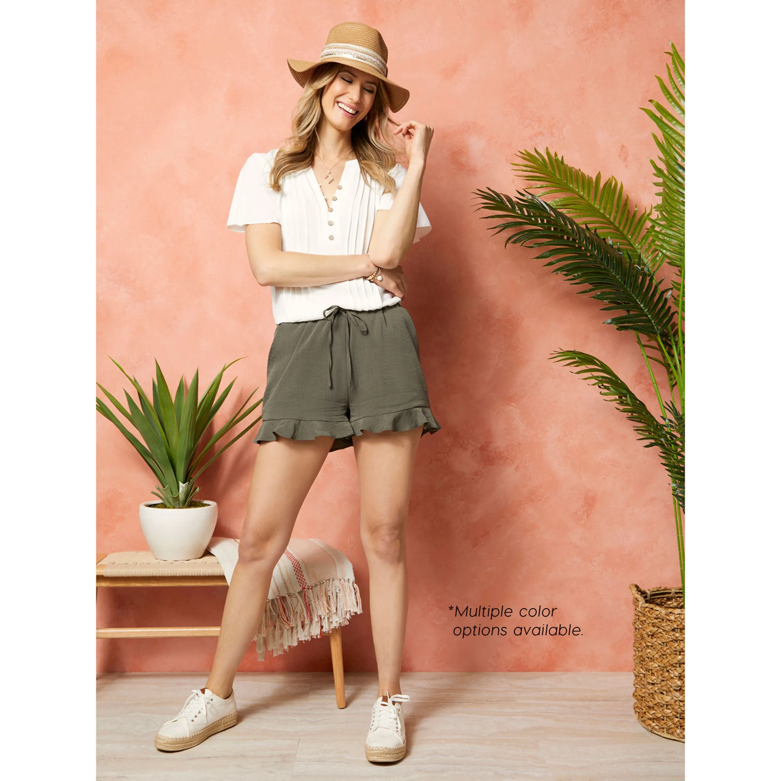 Kensley Shorts - Olive - Final Sale