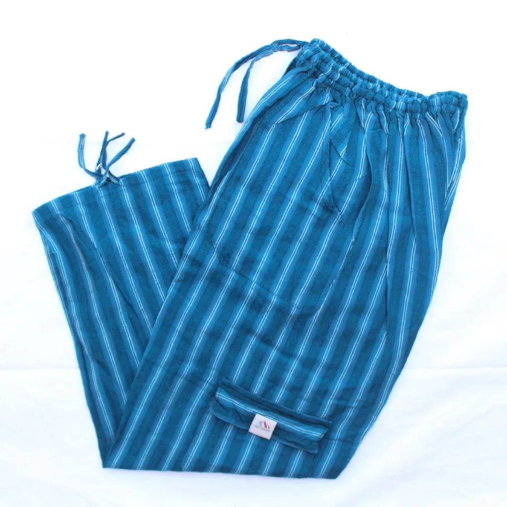 (Large) Blue and Light Blue with some White Lounge Pants 0122
