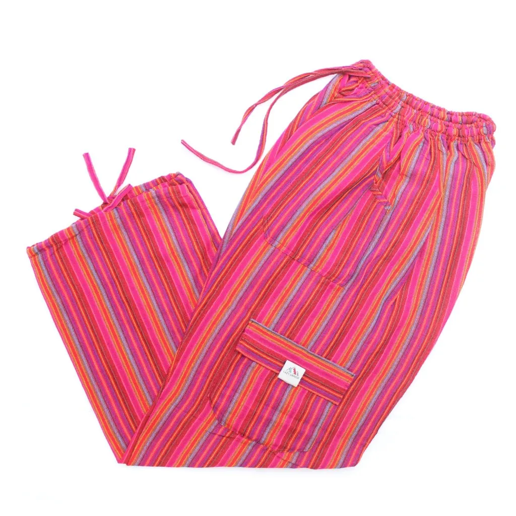 (Large) Pink with Purpley and Blue Lounge Pants 0115