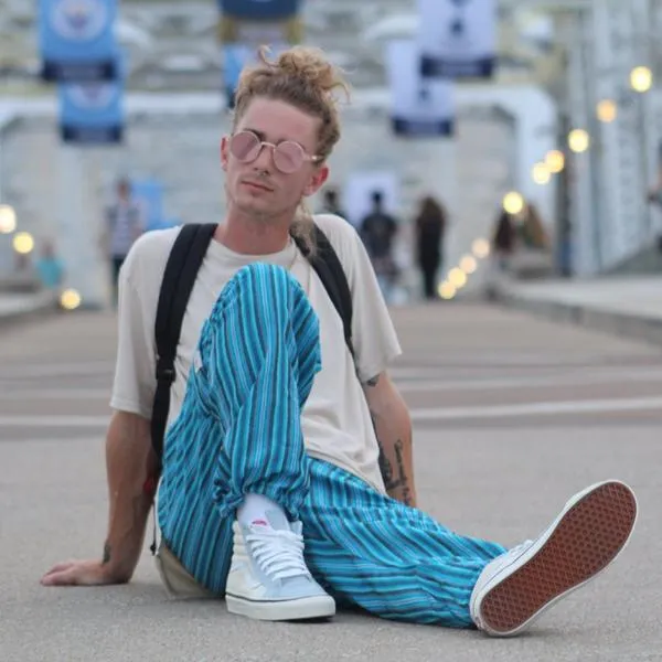 (Large) Yellowish Blueish Maybe Brownish Lounge Pants 0119