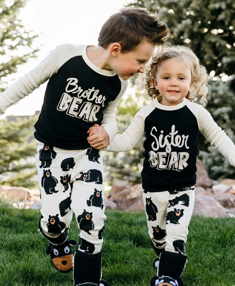 Lazyone Brother Bear Kid Long Sleeve Pajama Set