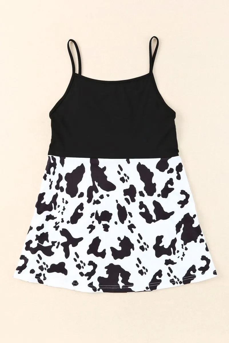 Leopard Tank Top in Color Block Style
