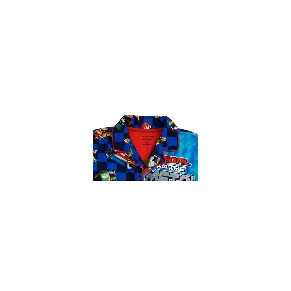 Mario Boys Pajama Coat Set, Long Sleeve Kids PJs, 2pc Sleep Set, 4-12