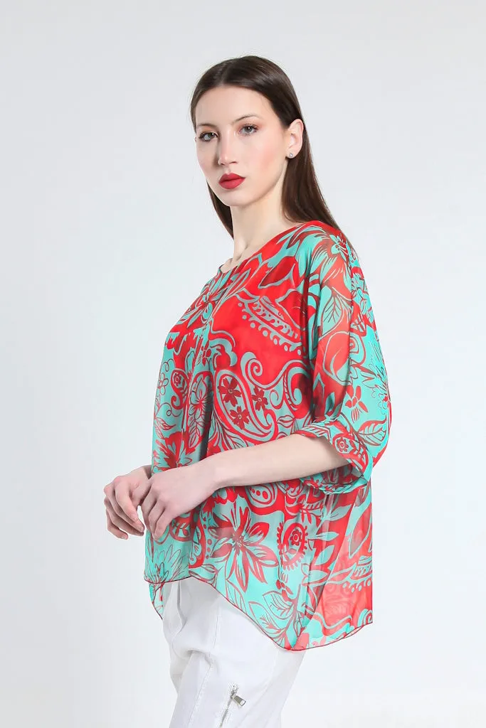 Marjorie Island Fantasy 3/4 Sleeve Slim Kaftan (BQ241F)