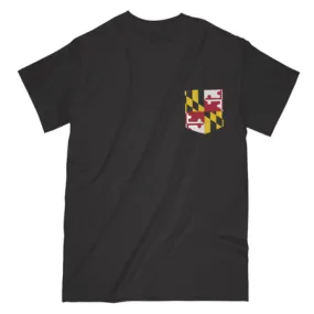 Maryland Flag (Black) / Pocket Shirt