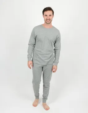 Mens Solid Light Grey Pajamas