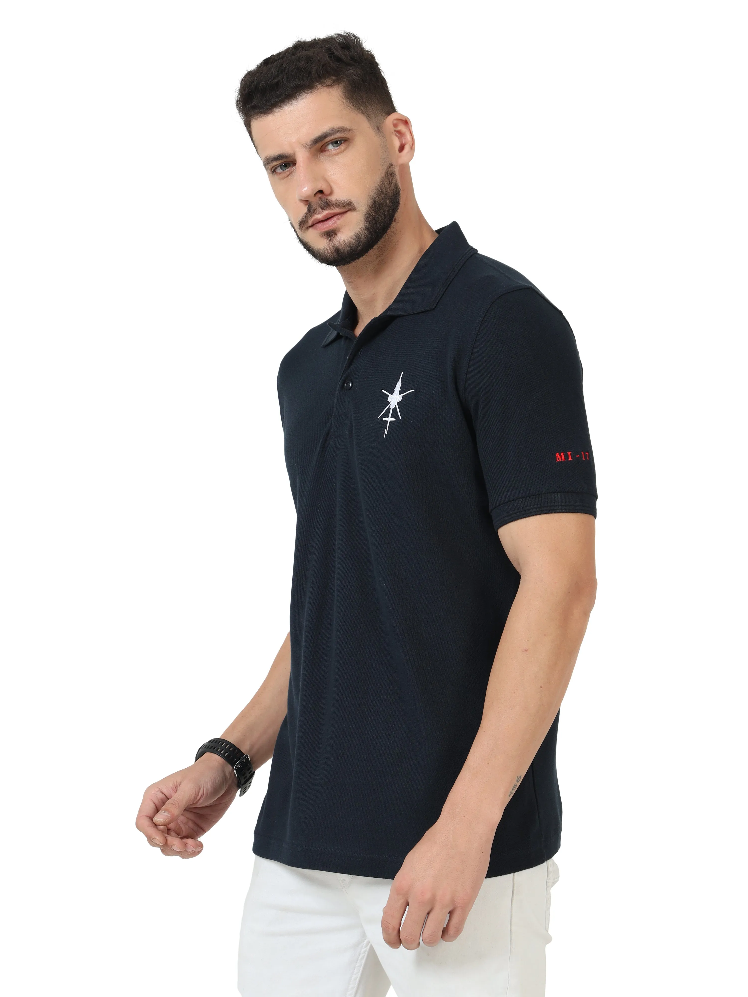 Mi - 17 | Blue Collared T-shirt