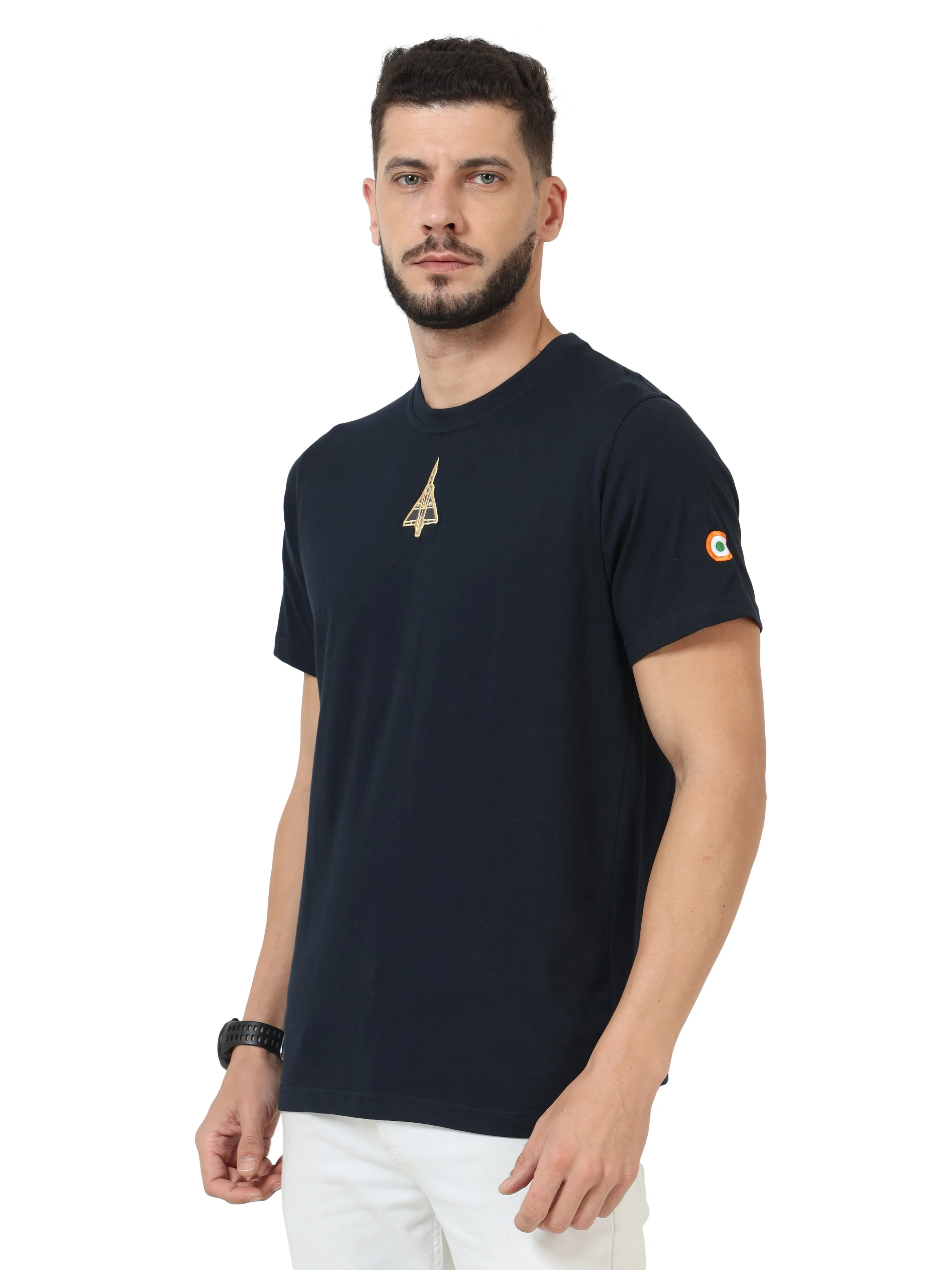 Mirage - 2000 | Navy Blue Round Neck T-shirt