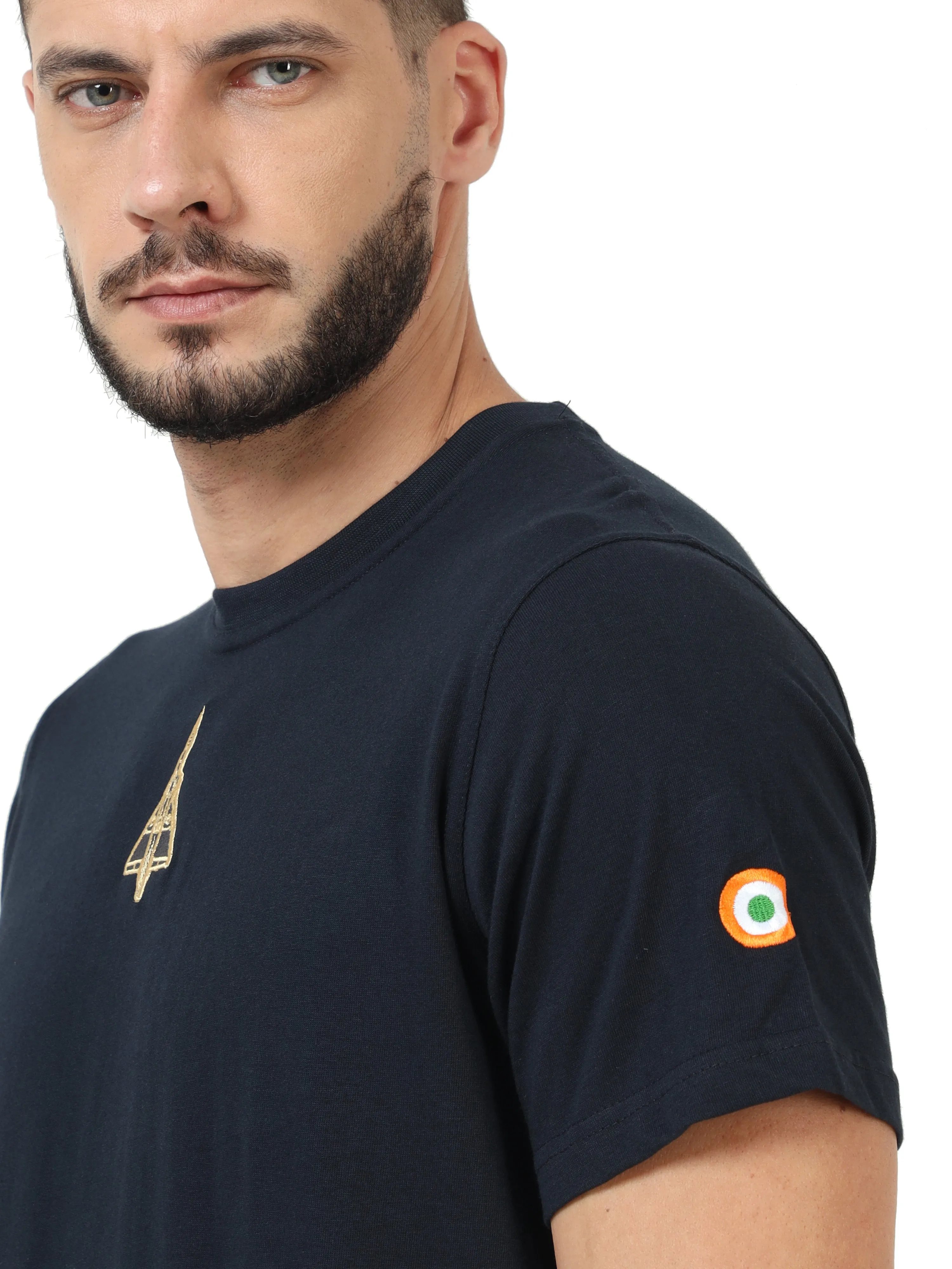 Mirage - 2000 | Navy Blue Round Neck T-shirt