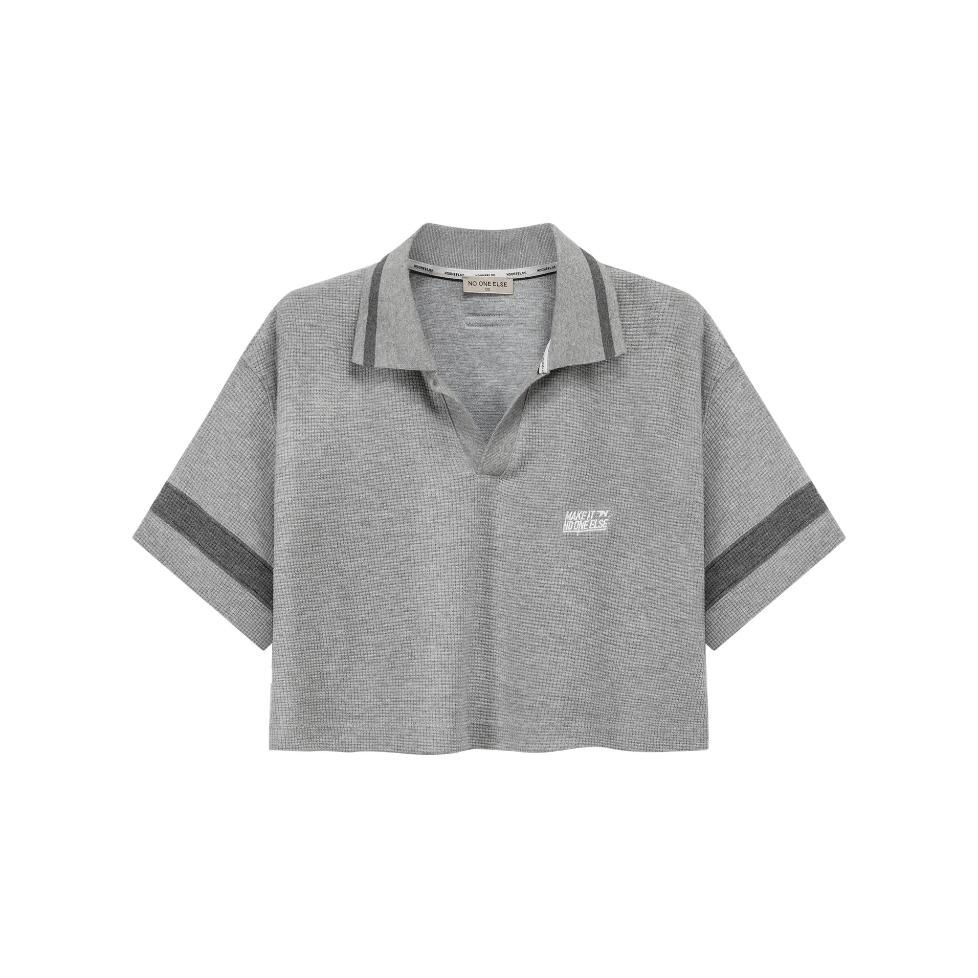 Open Collar Vintage Loose Fit T-Shirt
