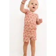 Pink Rainbows Bamboo Shorts Set