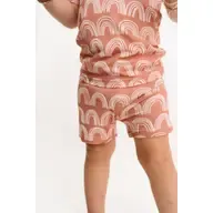 Pink Rainbows Bamboo Shorts Set