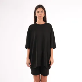 Premium Oversized T-shirt For Women - True Black