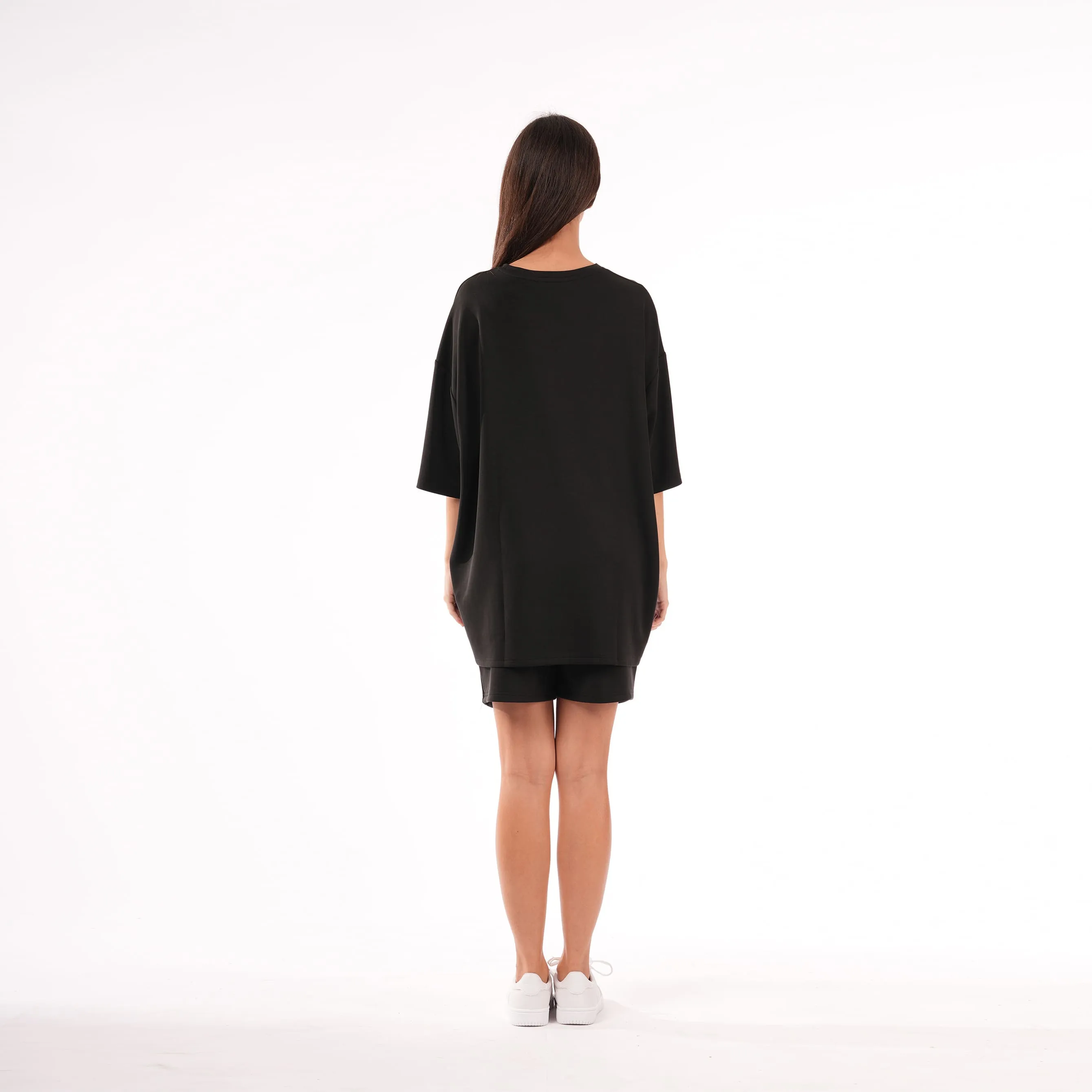 Premium Oversized T-shirt For Women - True Black