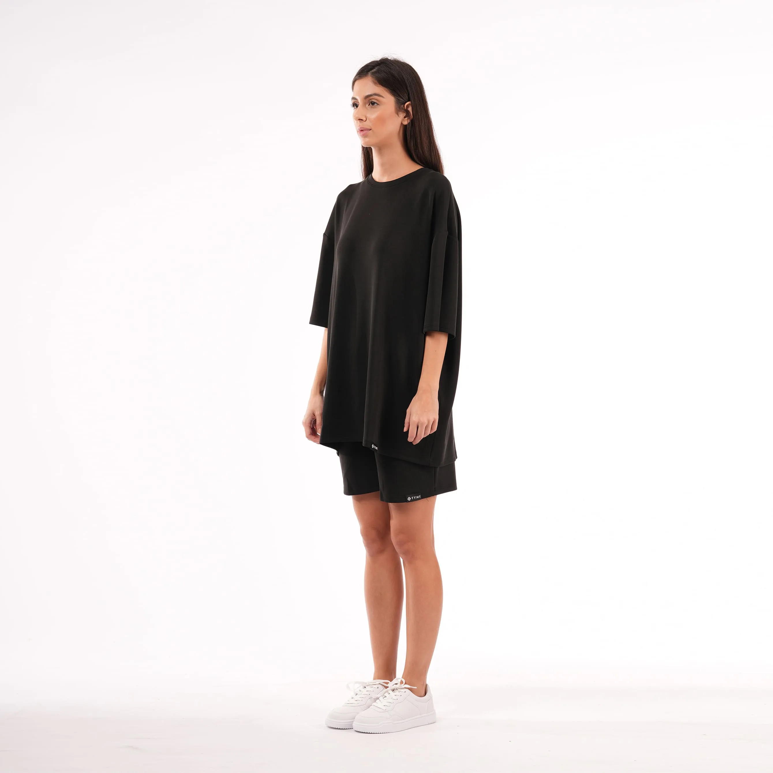 Premium Oversized T-shirt For Women - True Black