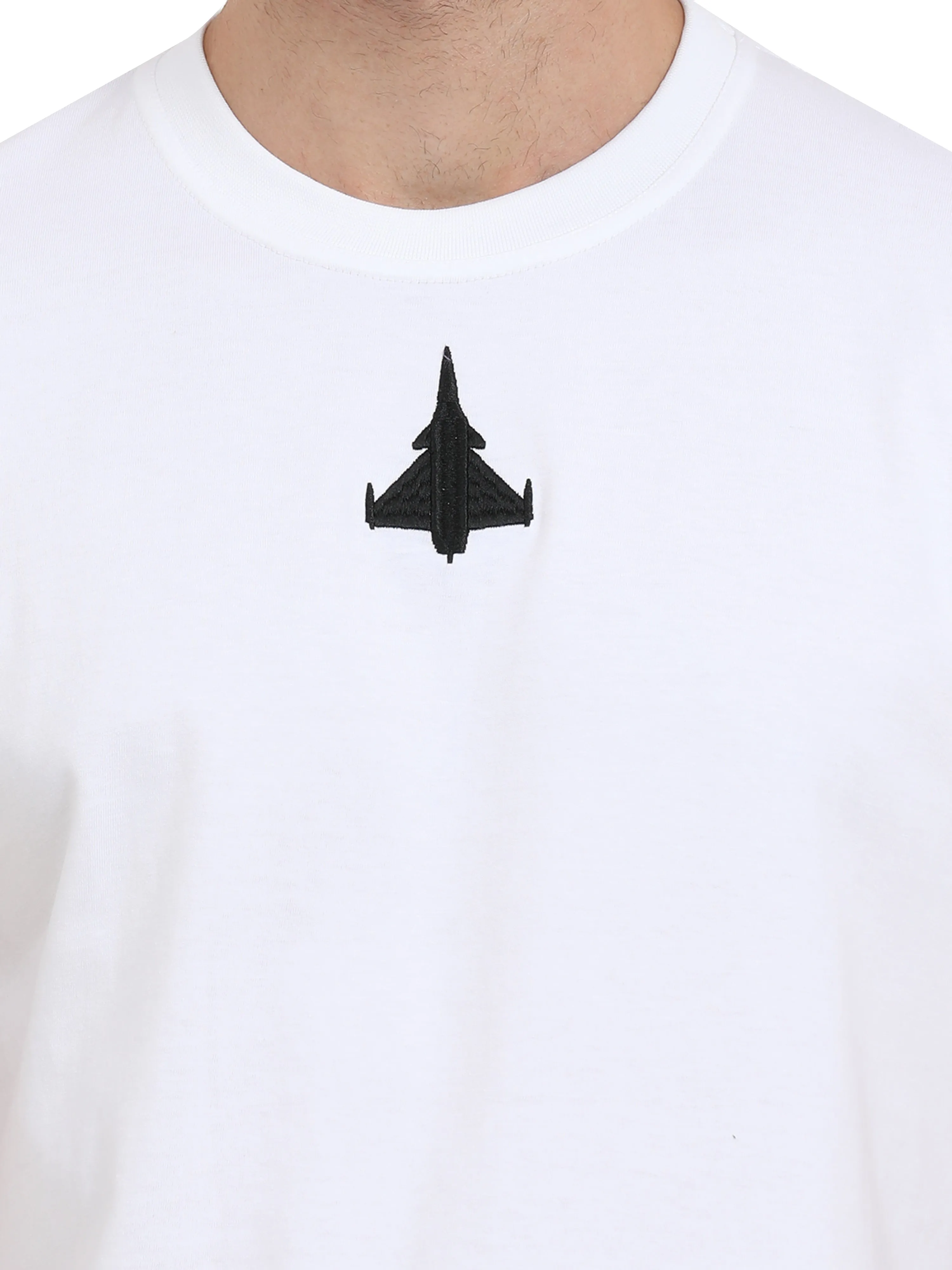 Rafale | White Round Neck T-shirt