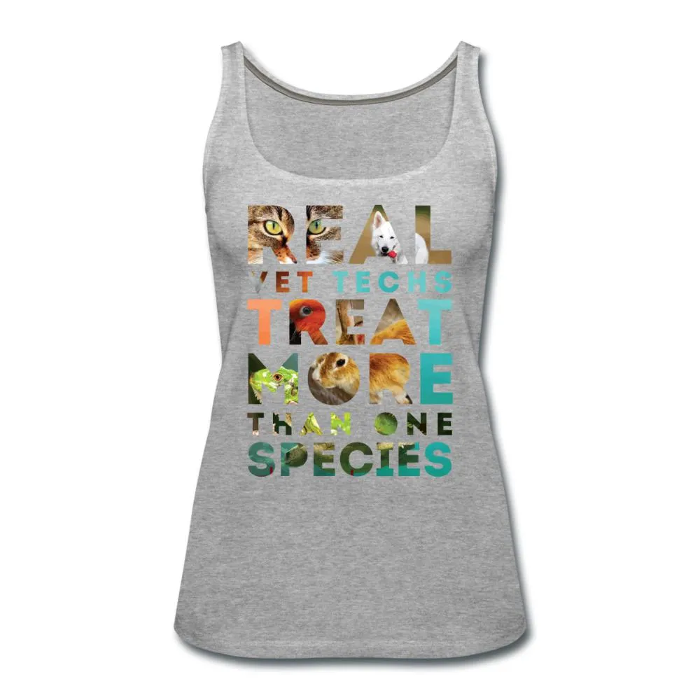 Real vet techs treat more than one species Women's Tank Top