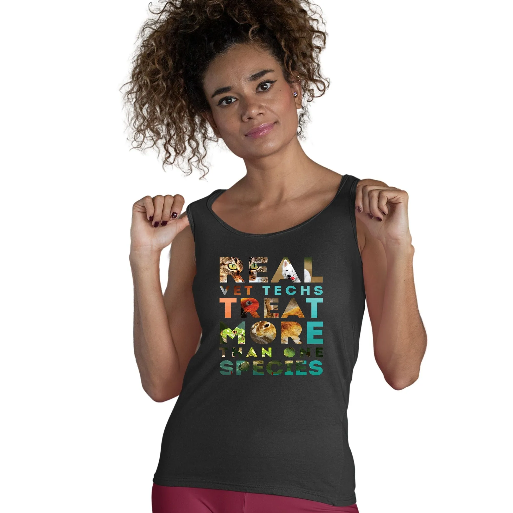 Real vet techs treat more than one species Women's Tank Top