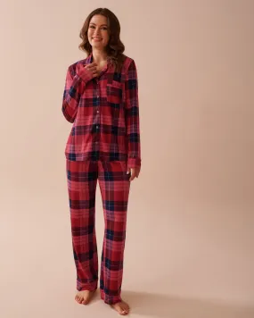 Red Plaid Super Soft Button-down Shirt