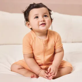 Ribbed Zip Summer Pajamas