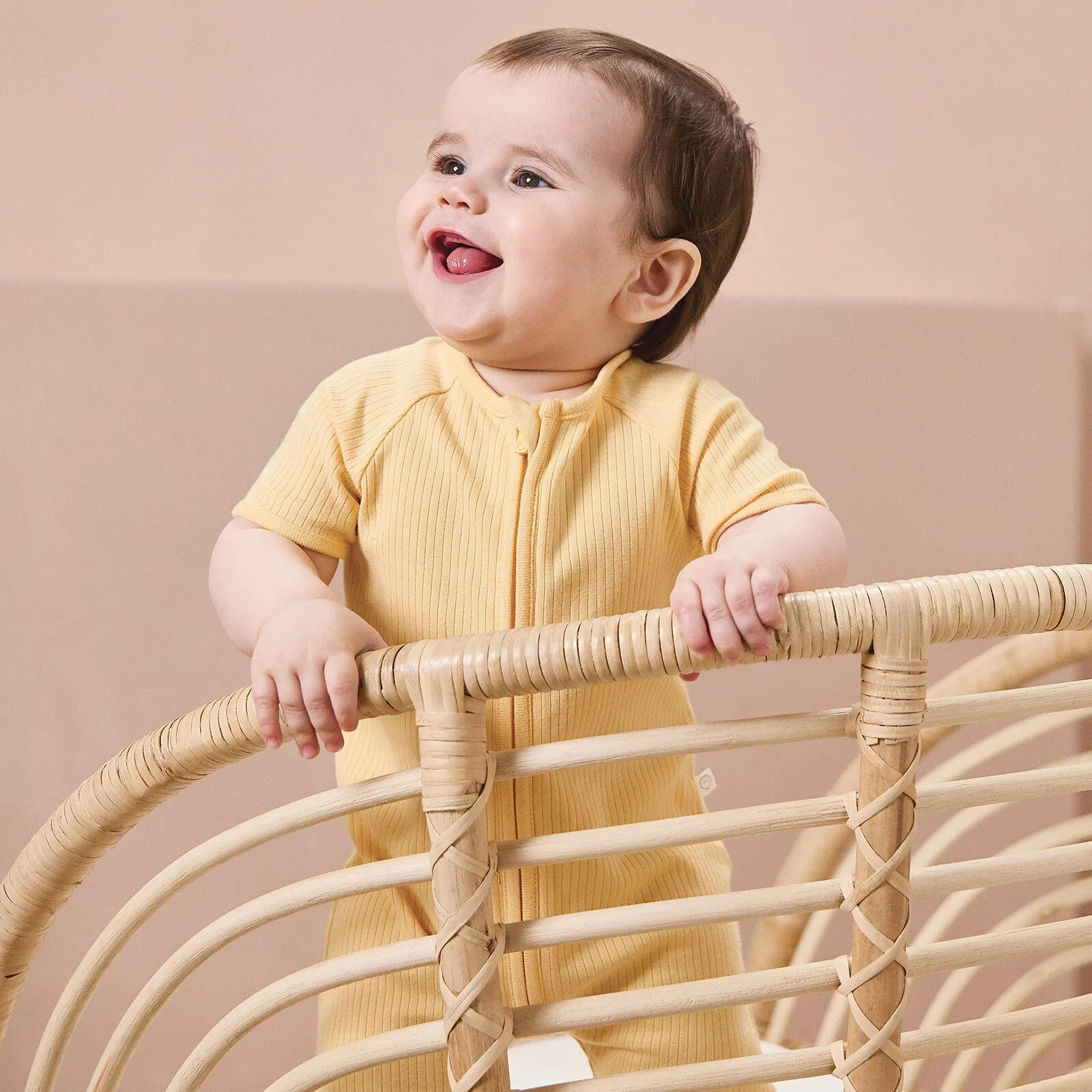 Ribbed Zip Summer Pajamas