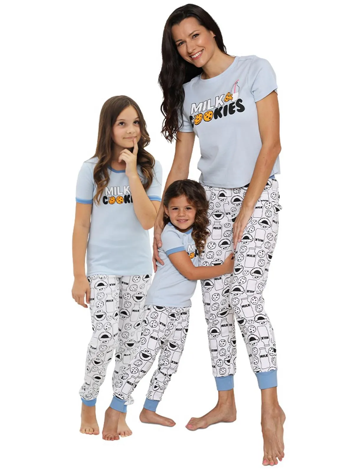 Sesame Street Cookie Monster Mommy and Me Toddler Girls' 2 Piece Set Sleepwear