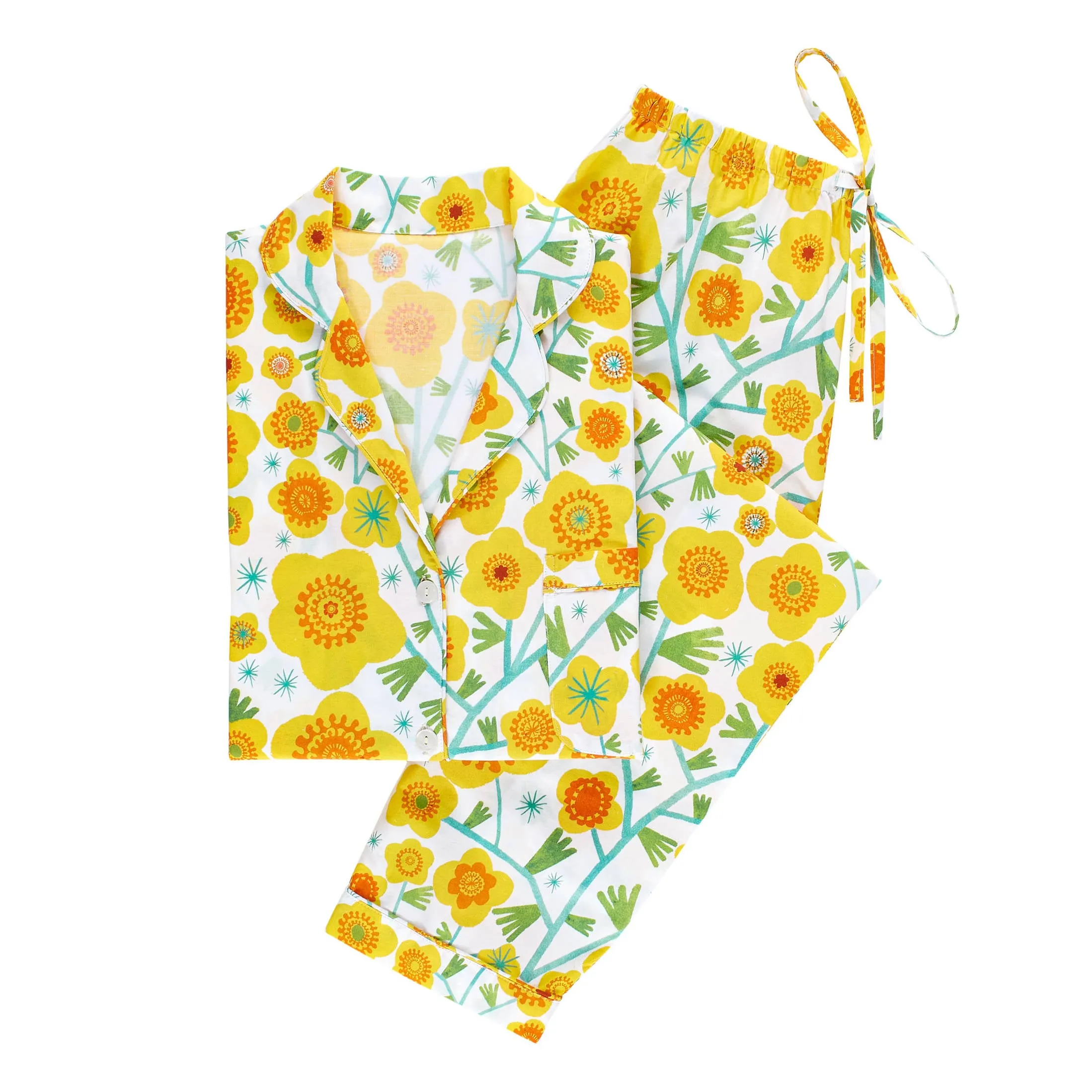 Silly Sunflowers Yellow Pajama
