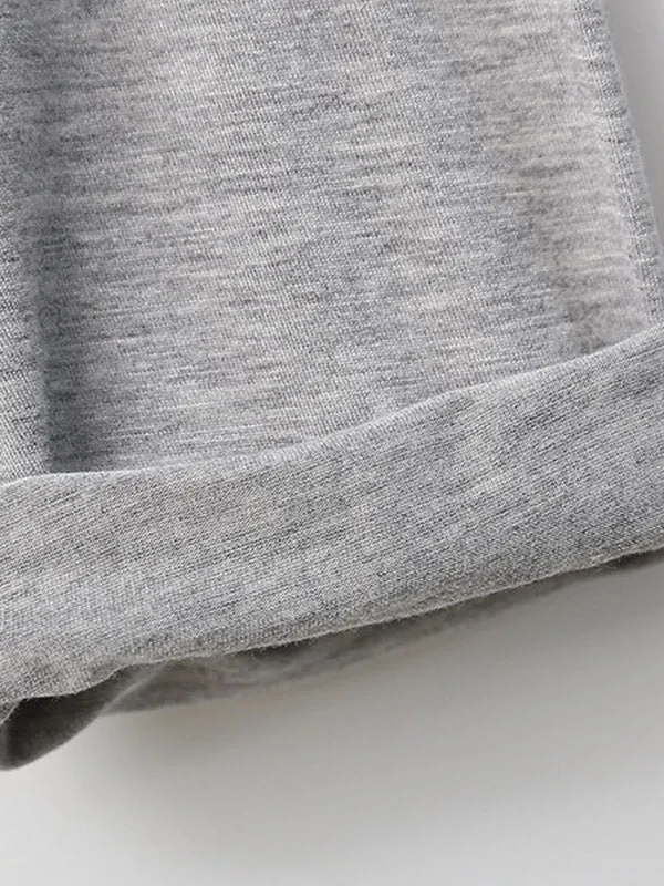 Simple Solid Color Long Sleeve Loose Modal Pajamas Sets