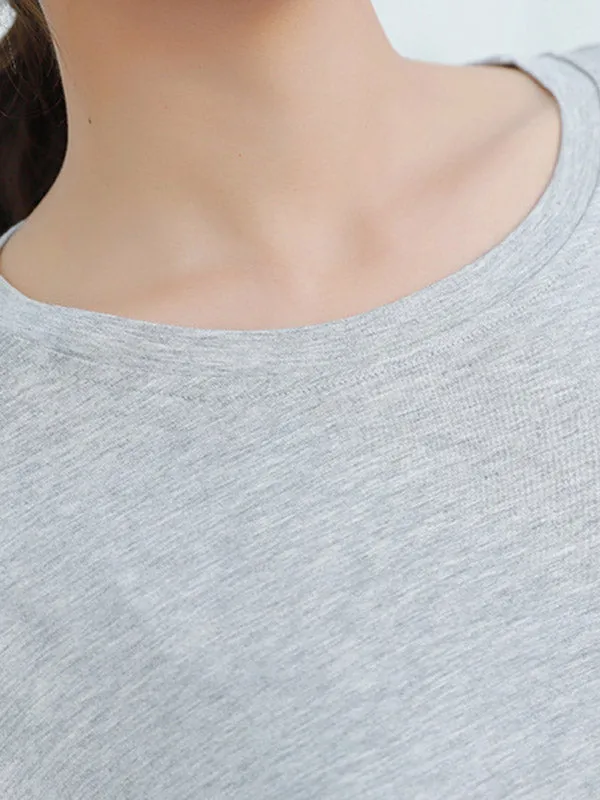 Simple Solid Color Long Sleeve Loose Modal Pajamas Sets