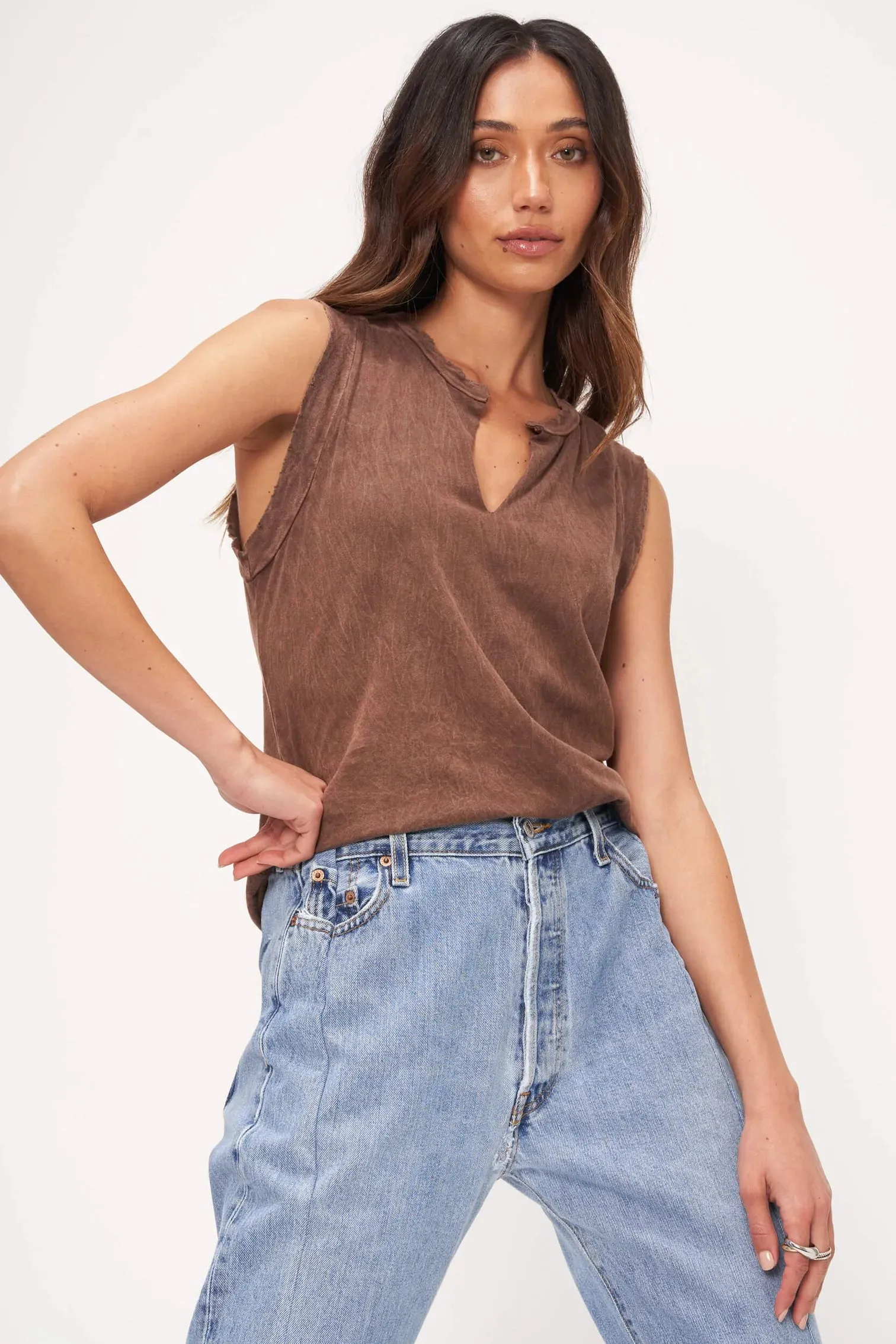 Slide Away Notch Tank Muscle Tee