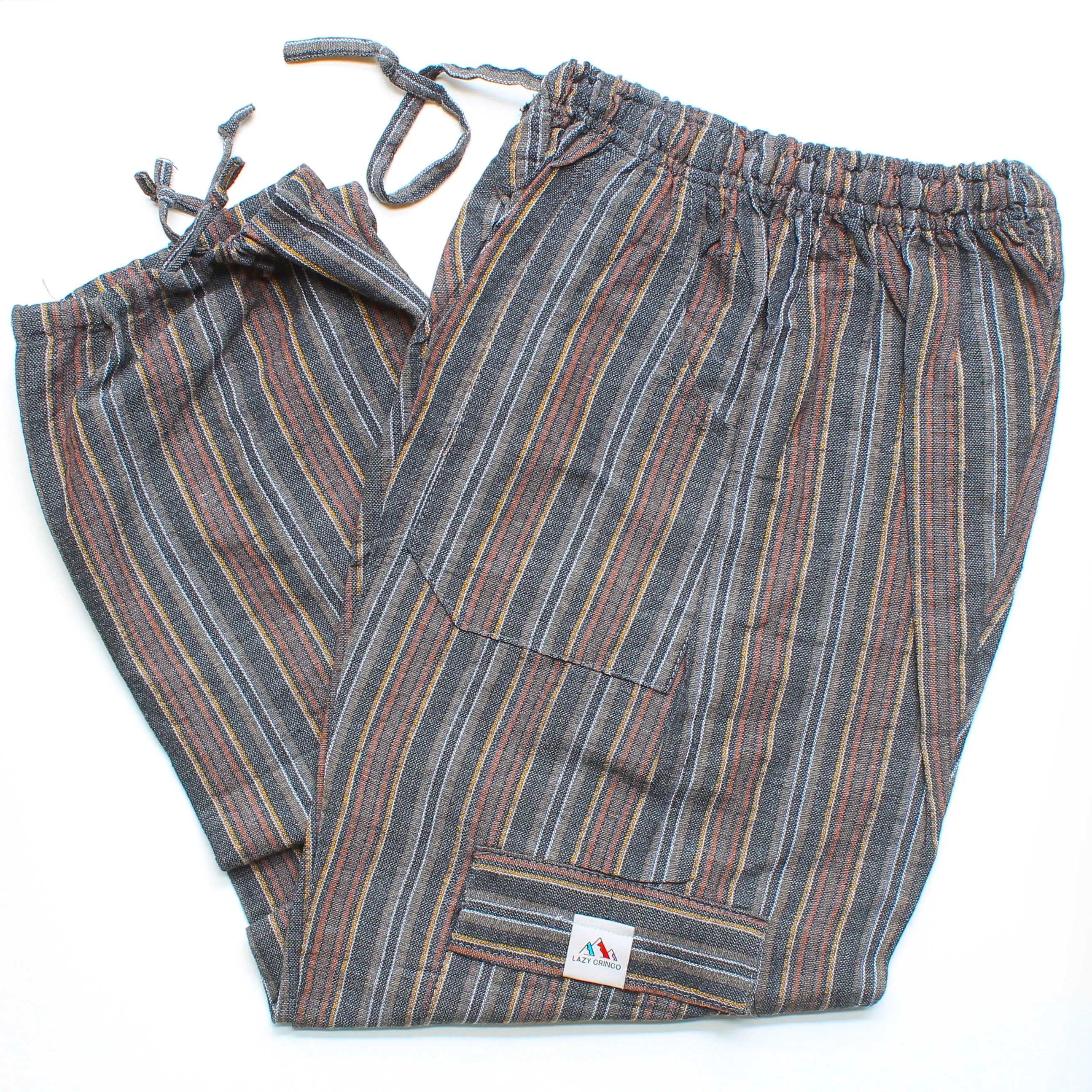 (Small) Brownish with Grey and Orangey Stripes 0227