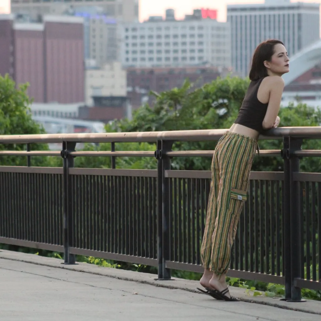 (Small) Greenish Yellowish Lounge Pants 0004