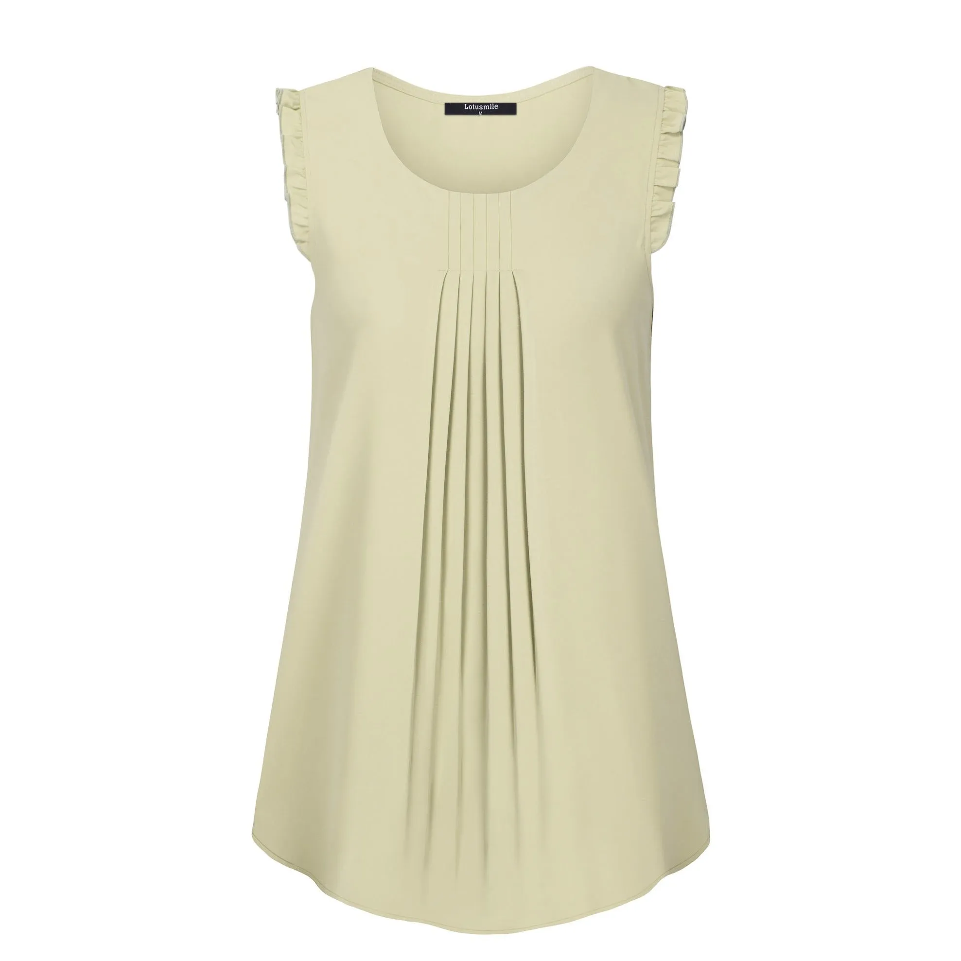 Summer Ruffle Trim Sleeveless Chiffon Blouses