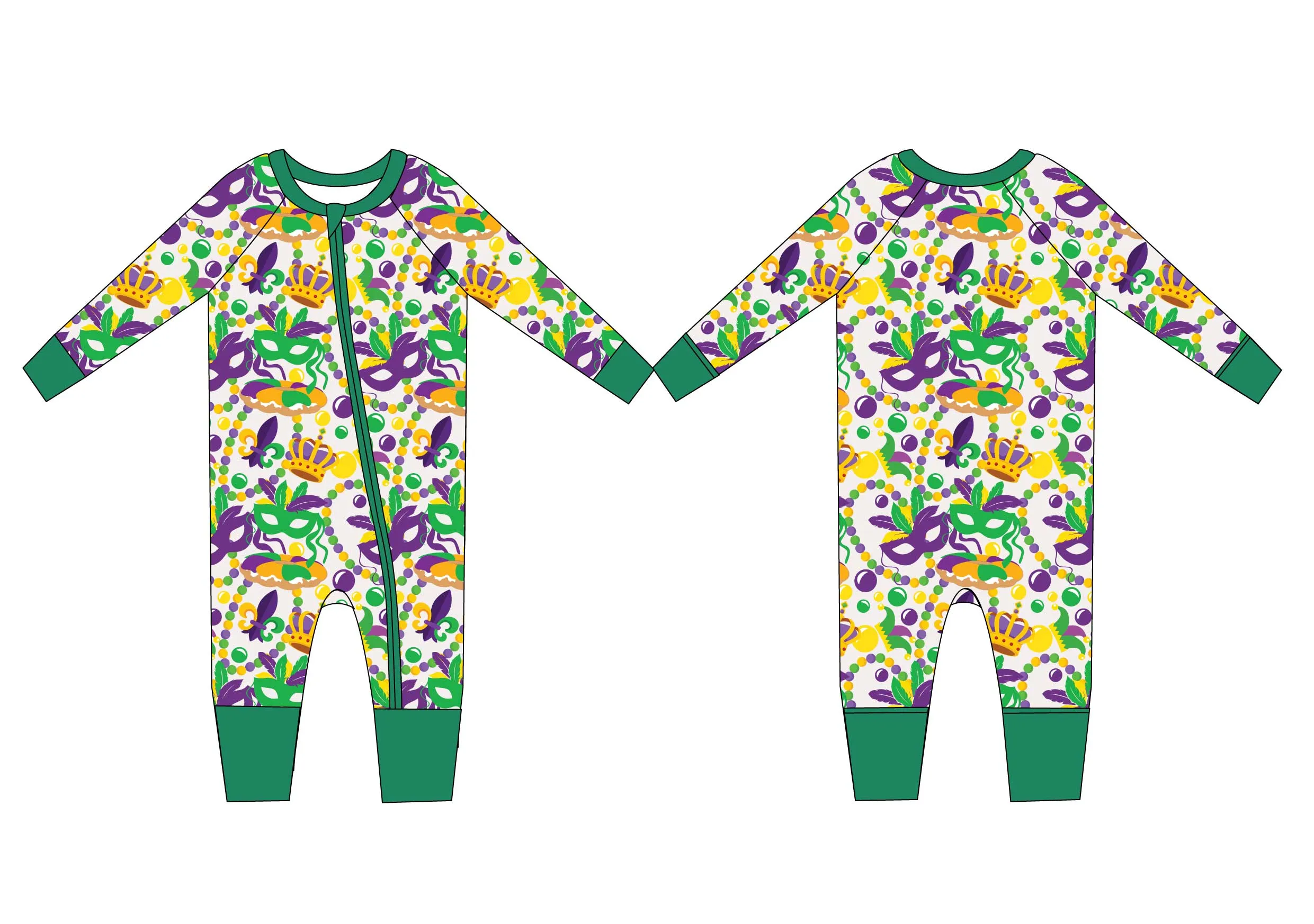 Throw Me Something Mister! Premium Bamboo Mardi Gras Zippy