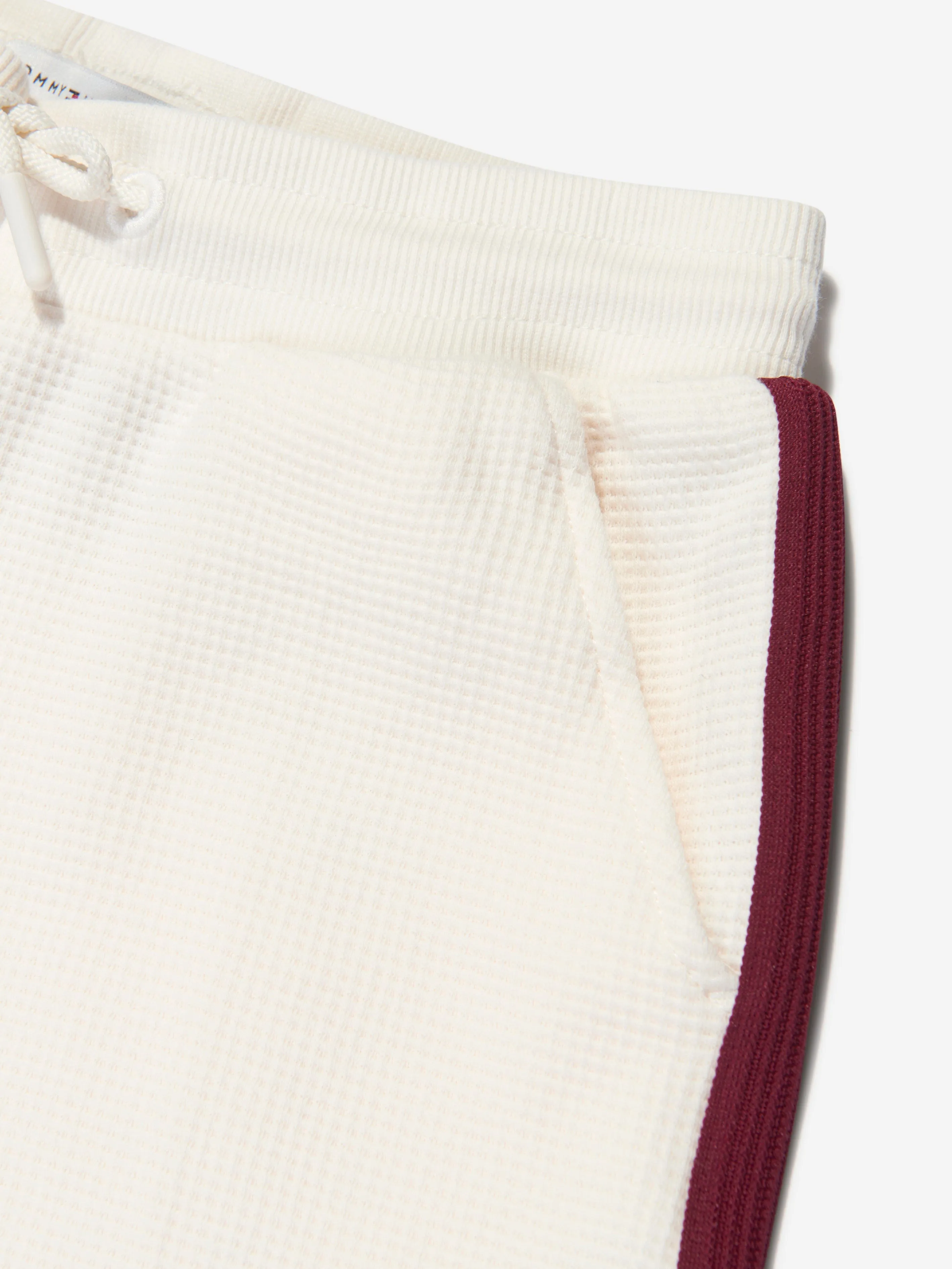 Tommy Hilfiger Girls Global Stripe Waffle Shorts in White