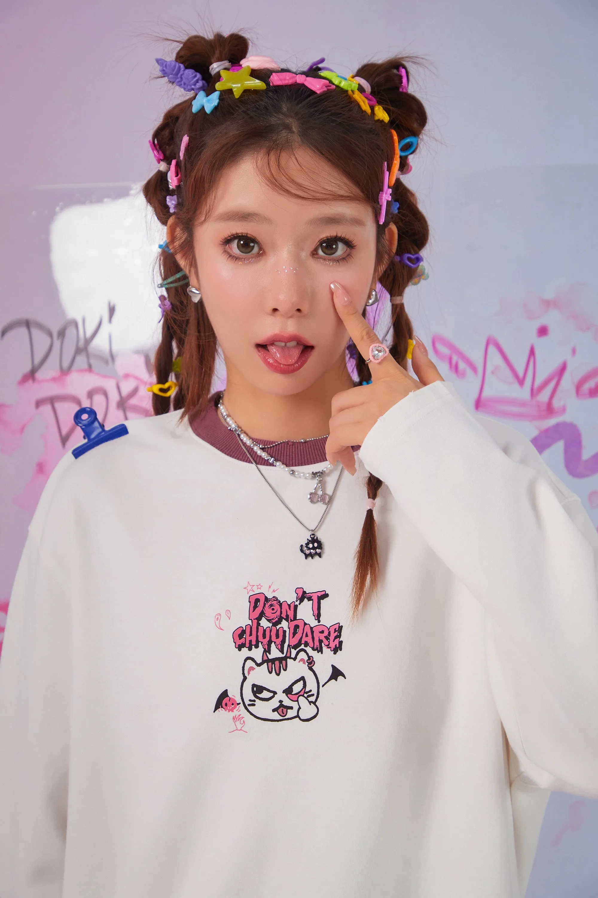 Trick Or Treat Slit Loose Fit T-Shirt