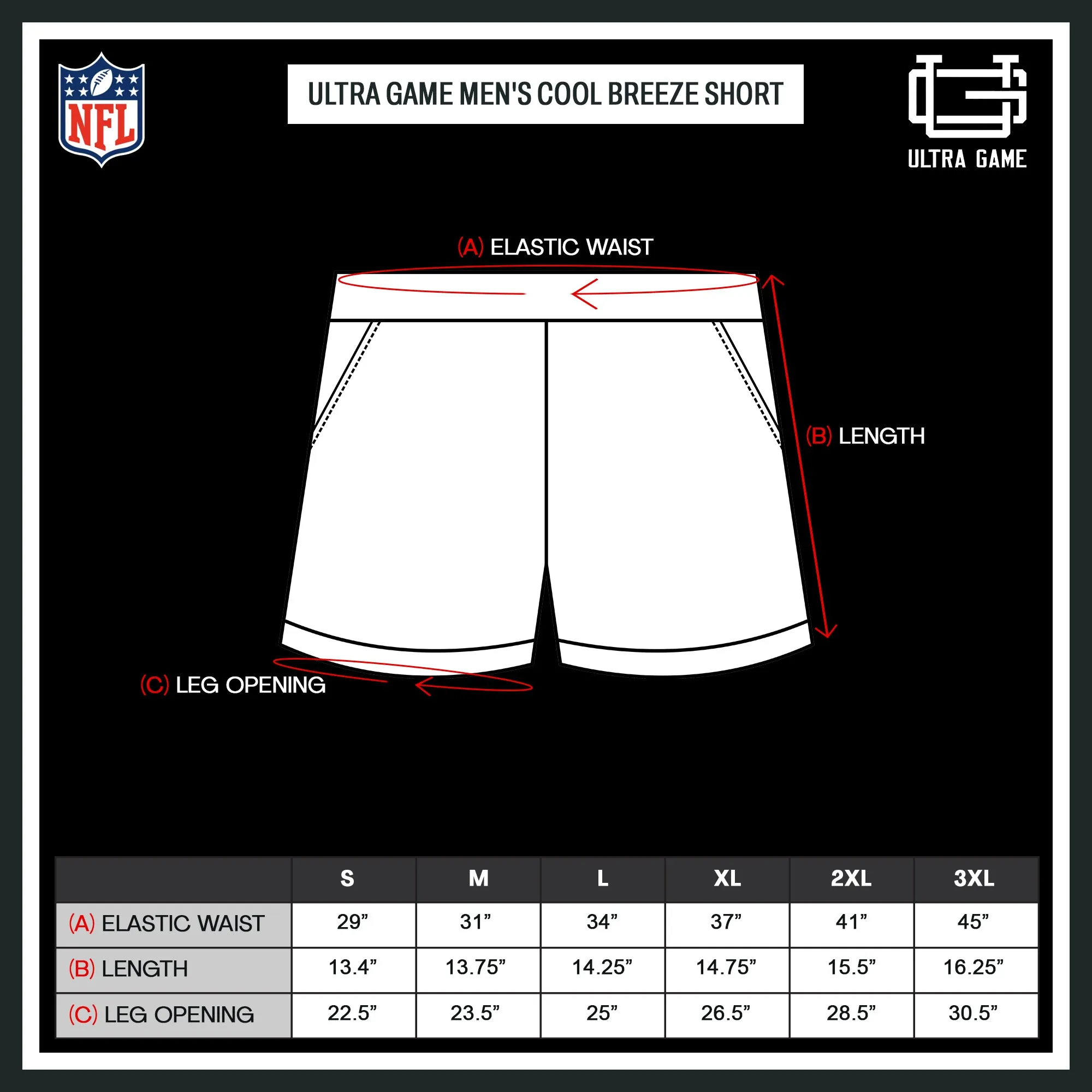 Ultra Game Men's NFL Official Super Soft Soft Mesh Active Training Shorts - Unisex, Las Vegas Raiders|Las Vegas Raiders