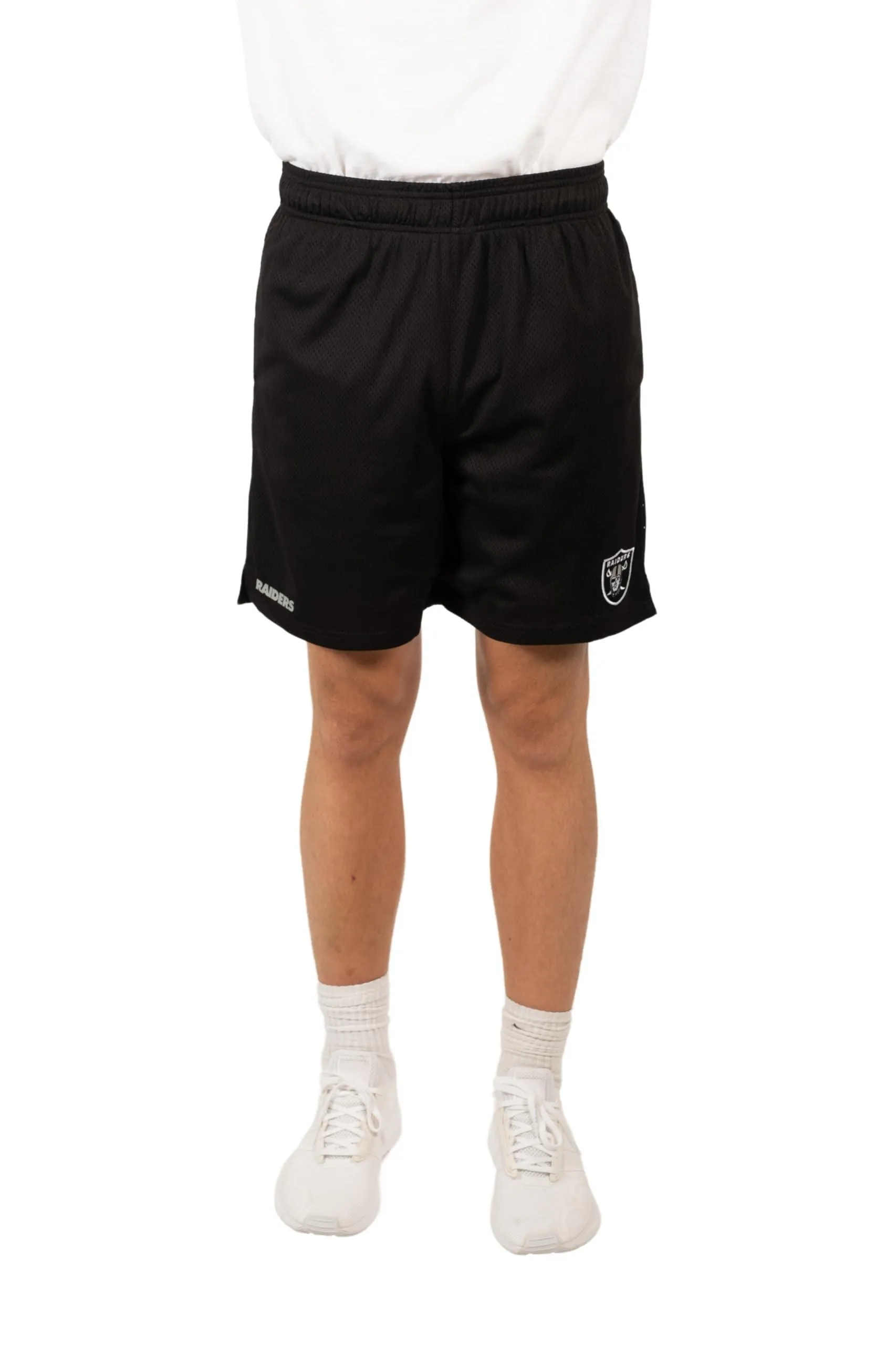 Ultra Game Men's NFL Official Super Soft Soft Mesh Active Training Shorts - Unisex, Las Vegas Raiders|Las Vegas Raiders