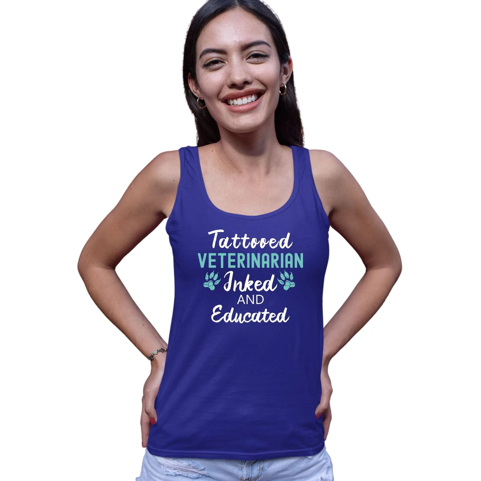 Veterinarian- Inked and Educated Women's Tank Top