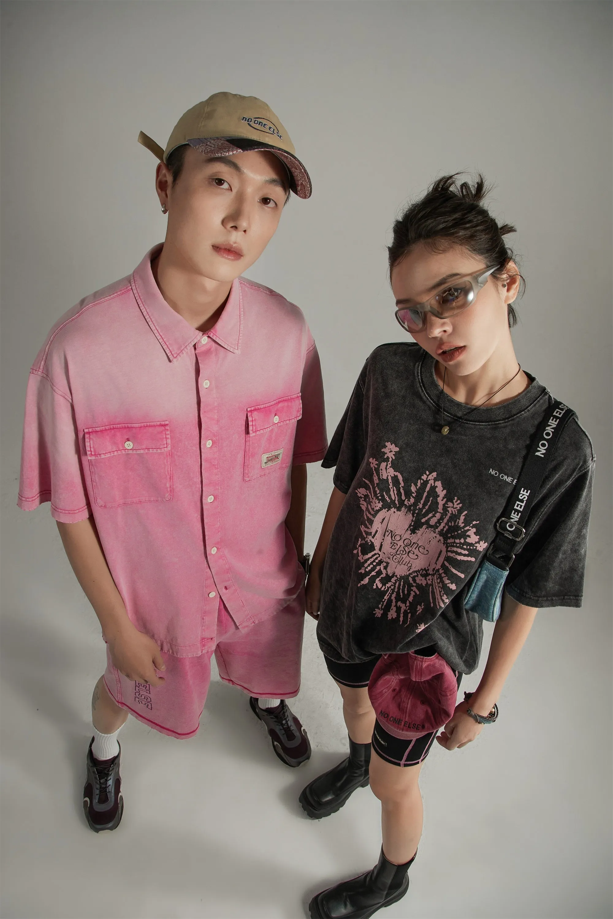 Vintage Heart Print Loose Fit T-Shirt