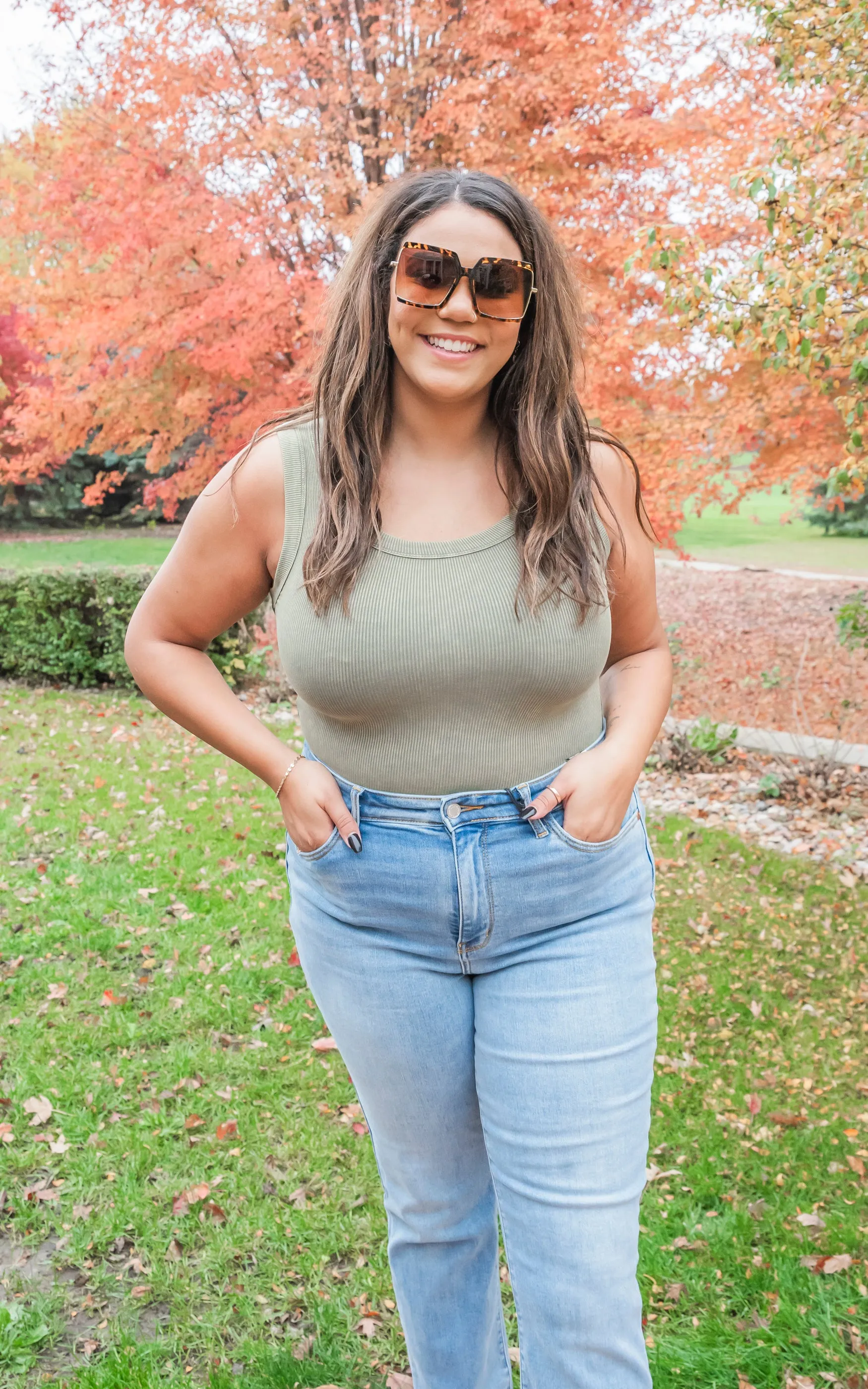 Washed Ribbed Scoop Neck Tank Top - Pt 2 - Final Sale