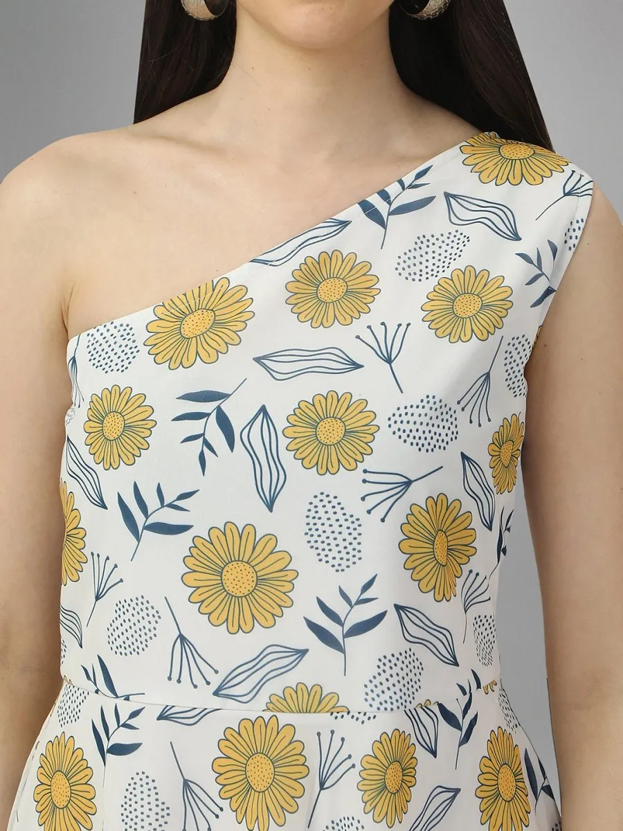 White Sunflowers Dress