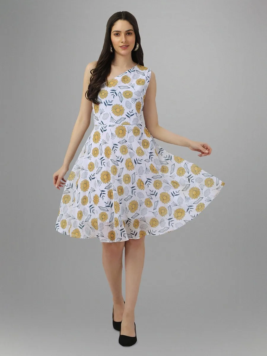 White Sunflowers Dress