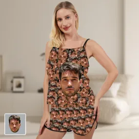 Women's custom pajamas Lover's face Big face Dense face